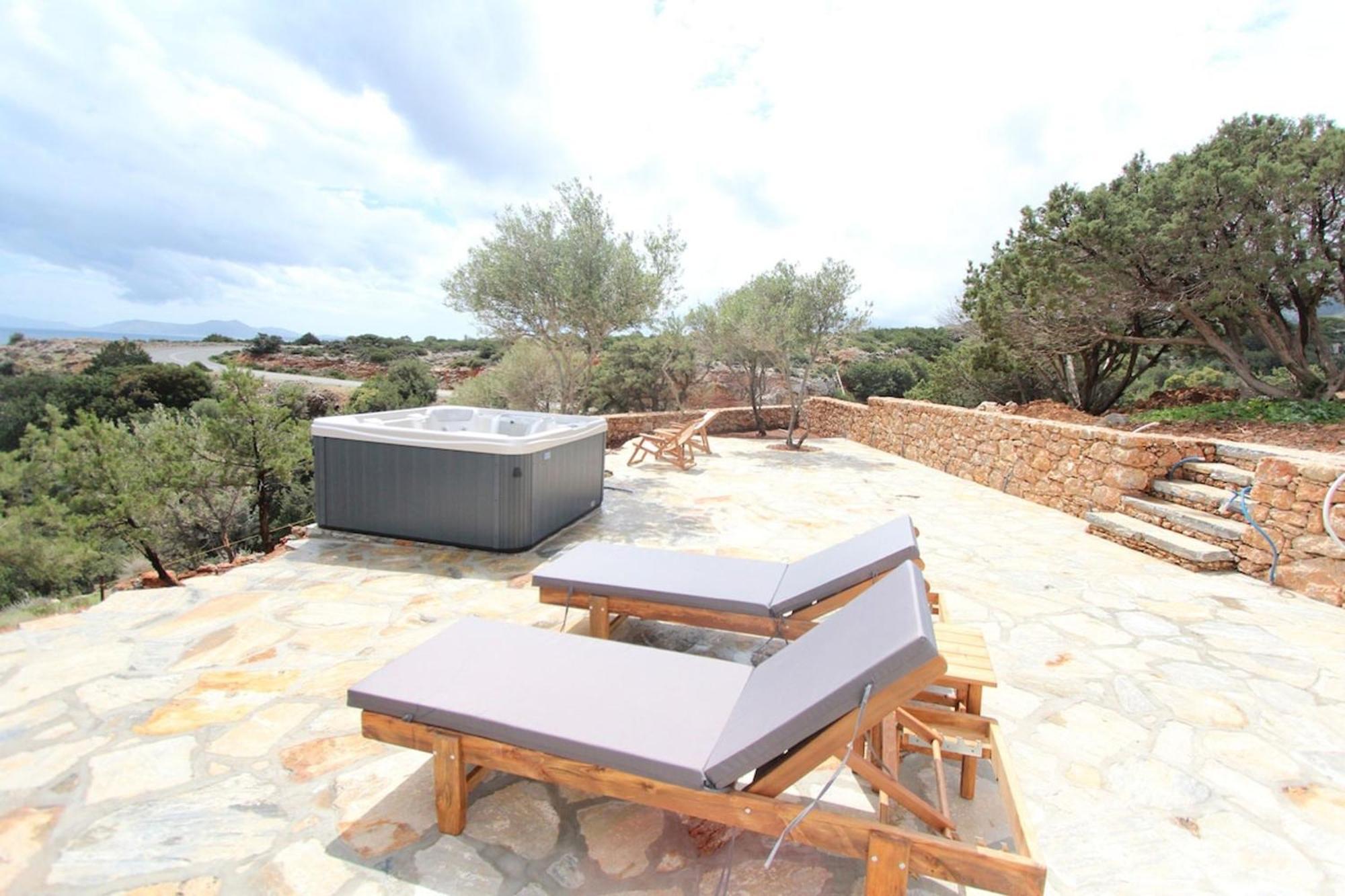 Villa Rouvis With Outdoor Hot Tub Ligaridia Esterno foto