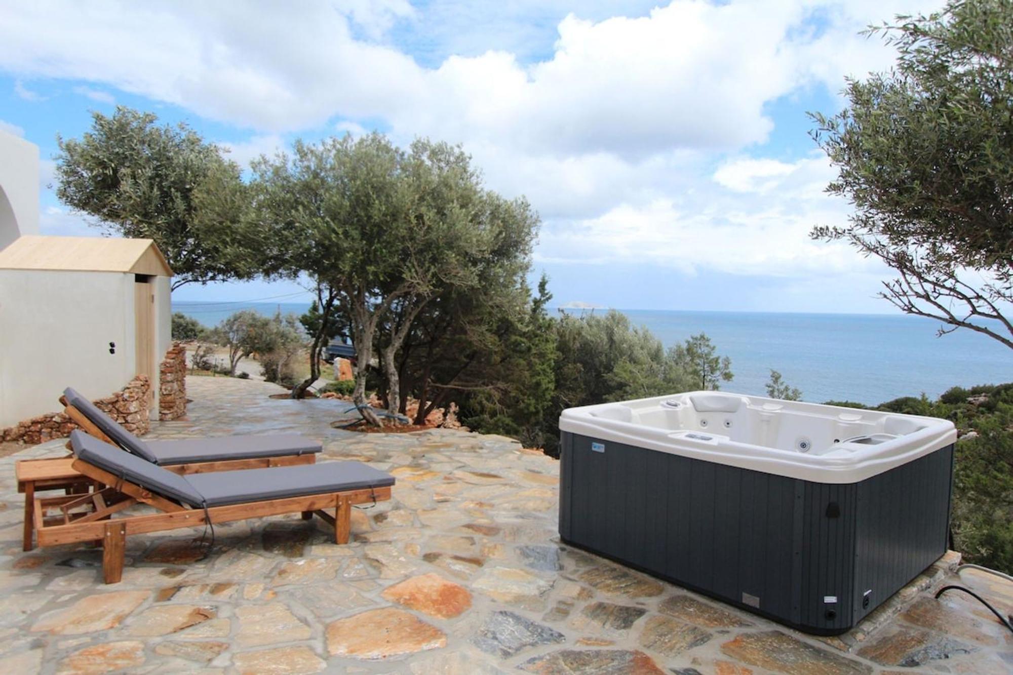 Villa Rouvis With Outdoor Hot Tub Ligaridia Esterno foto